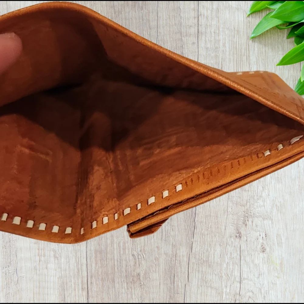 Vintage‎ Moroccan Wallet Genuine Leather Bi-fold Handmade Pocket Unisex